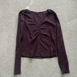 Madewell lightweight brown blouse
